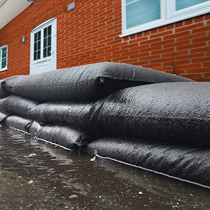PIG Water Barrier - Sandless Sandbags for Flooding - 5 Pack - 24" L x 12" W x .25" H Water Diverter - PM50415