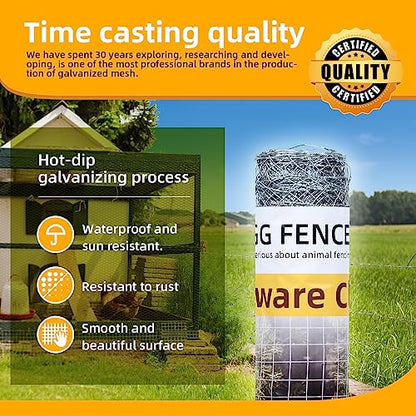 Chicken Wire Mesh 13.7in x 236in Hexagonal Poultry Wire Netting | Galvanized Hardware Cloth, Garden Fence Barrier Mesh, for Pet Rabbit Garden Chicken Wire Fencing - size: 13.7" x 236" 1inch