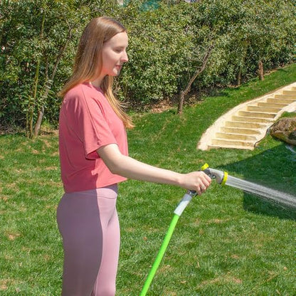FEVONE 3 ft Leader Hose for Hose Reel | Flexible Hybrid Polymer, Kink Free, Heavy Duty Water Hose, 5/8 ID, 600 PSI, Leak-Proof, Aluminum 3/4 GHT Fittings - color: Green, size: 3FT