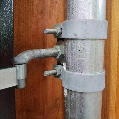 J-Bolt Post Hinge with 5/8" Hinge Pin Galvanized Post Gate Hinge for Chain Link Fence, Washers & Nuts Included (6" (4 Pcs)) - size: 6" (4 Pcs)