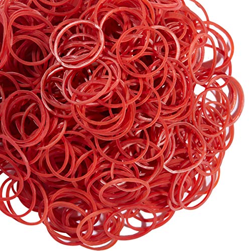 AMUU Rubber Bands size 10 500pcs Red 1inch Small mini Rubber Bands | Elastic Band for Office School Home Elastic Band - color: Red-500pcs