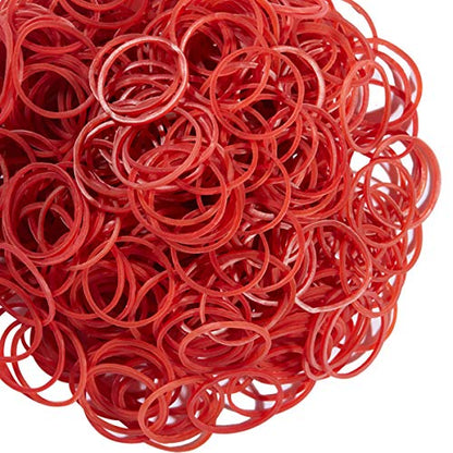 AMUU Rubber Bands size 10 500pcs Red 1inch Small mini Rubber Bands | Elastic Band for Office School Home Elastic Band - color: Red-500pcs