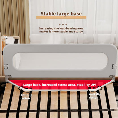 Baby Bed Rail Guard for Toddlers, Grey, Oxford Fabric, Iron Pipe, Rectangular, Swing Down Bedrail, Extra Tall Child Safety Side Railing for Crib, Twin, Full, Queen Bunk Size Bed (59 Inch) - size: 59 Inch