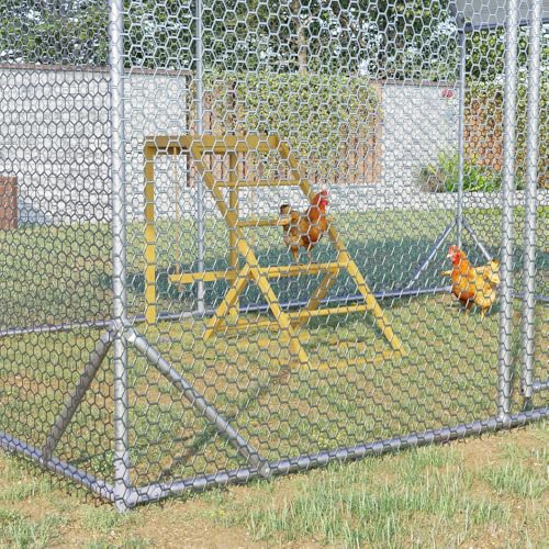 Durable Outdoor Chicken Swing Set with Natural Wood Perches and Adjustable Ladder for Enriched Poultry Activity and Behavioral Stimulation