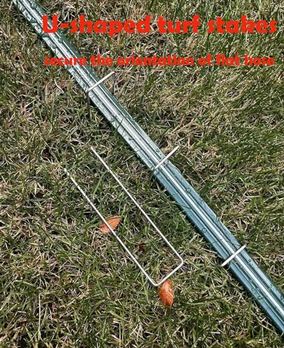 Watoo 2026 Sprinkler Hose & Soaker Hose for Yard - 25 FT Reinforced Flat Garden Hose with Holes, Heavy Duty No-Kink Lawn Irrigation Hose (Includes Stakes, High Pressure Spray) - size: 25FT