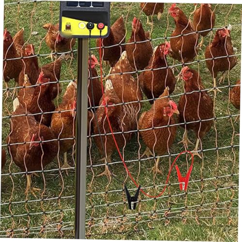 Toddmomy Charging Cable for Electric Netting Fence Solar Fence Charger Kit Jump Cable Clips