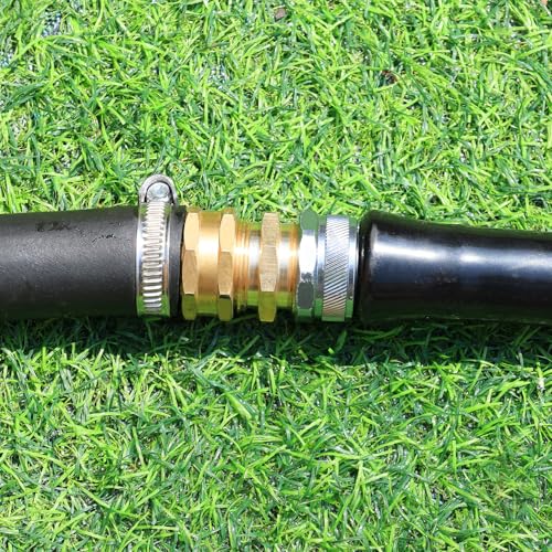 Garden Hose Fittings Connectors Adapter Solid Brass Repair double male to male faucet leader coupler dual water hose connector(3/4" GHT Double Male) (6-PCS) - color: 6 Pack