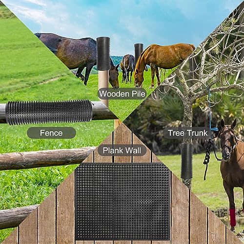 2 Pack Large Livestock Scratching Brush Horse Scratching Post Pad, Horse Cow Scratching Post for Grooming, 21.65" x19.68" Horse Scratcher Brush for Cattle Horse Cow Dogs Pigs - size: Large