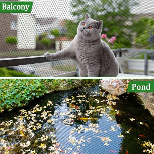 Bird Netting for Garden,8 X 65 Ft Reusable Protective Garden Netting Cover for Plants Fruit Trees Vegetables, 5/8in Mesh Heavy Duty Poultry Fence Animal Barrier with Ties and Staples - size: 8 X 65 Ft