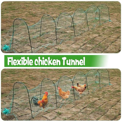 2.1 x 32.8 FT Portable Chicken Tunnel - Outside Chicken Coop Tunnel, Quick Install Yard Coop for Chicken, Ducks, Rabbits & More