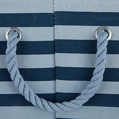Bone Dry Pet Storage Collection Striped Paw Patch Bin, Dark Navy, Small Round - color: Dark Navy, size: Small Round
