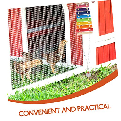 1Set Creative Chicken Chewing Foraging Plaything with Hanging Ladder Beads Movable Hook for Chickens for Coop Entertainment