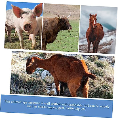 SHINEOFI Portable Animal Weight Measuring Tape for Cattle Pigs Horses with Safe Edges Easy to Use Lightweight Compact Farm Equipment Bust Measurement Tool