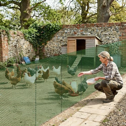 SUNYRISY Garden Mesh Fence Temporary Fencing Outdoor Dog Fence, 40in x 82ft Chicken Fencing Plastic Netting Animal Barrier for Backyard Dog Poultry Pet Protection, Green Diamond - color: Green Diamond