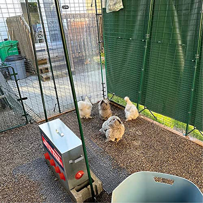 Large Capacity 85lbs Automatic Metal Poultry Feeder Set, Chicken Galvanized Trough, Chicken Feeder No Waste, Rainproof Poultry Feeders, Preventing Small Animals, Suitable for Chickens, Ducks, Turkeys