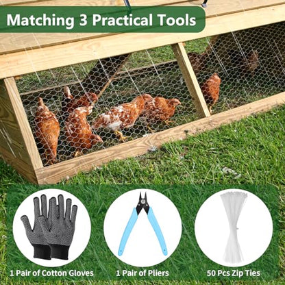 ROADPLUM 13.8 in x 49 ft Chicken Wire Fencing, Rustproof Galvanized Iron Chicken Wire Mesh for Pet Rabbit, Floral Chicken Wire Roll Netting to Protect Poultry Plant Fruit - size: 13.8 x 590 in