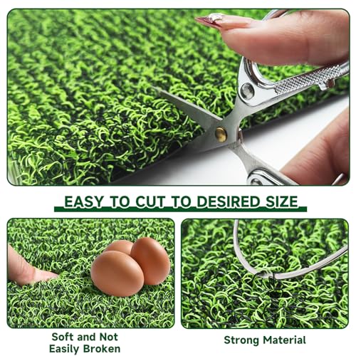 DRQ 8 Pcs Nesting Pads for Chicken Coop - Washable Chicken Nesting Pads, Reusable Chicken Coop Accessories for Hen Laying Mats 12"×12" (Green) - color: Green