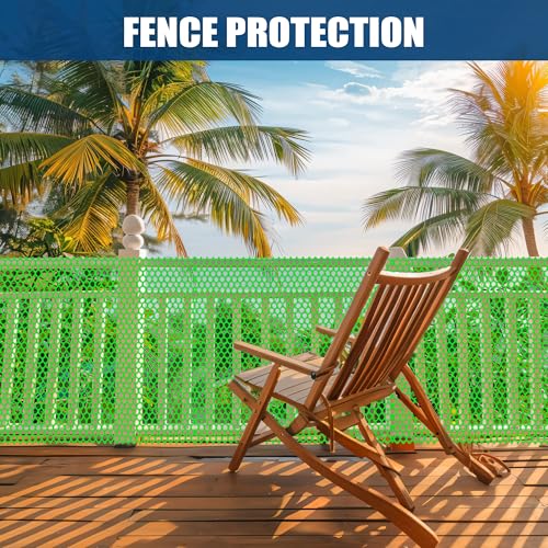 Green Plastic Chicken Wire Mesh Roll 15.7IN x 10FT, 500GSM Hexagonal Netting - Garden Fencing for Poultry, Dog Rabbit Barrier, Floral Crafts, Easy to Cut Durable Animal Proof Yard Fencing - color: 10ft Green