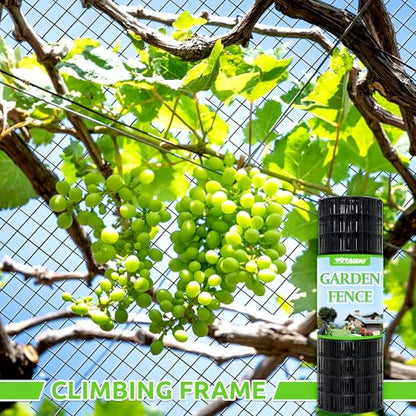 Black PVC Coated Welded Wire Fencing,2"x3" 16 Gauge,60inch H x 50ft L Garden Wire Fence Roll,2/3/4/5/6ft Tall x 50/100 ft Long Hardware Cloth Metal Mesh for Yard,Farm,Chicken,Dog,Vegetable Protection - color: Black, size: 2"x3" 60inx50ft
