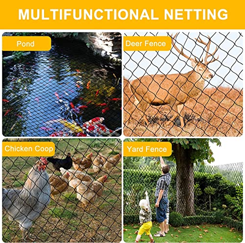 BSTPCOO Chicken Netting 25'x25' with 1" Mesh Nylon Bird Netting for Chicken Coop, Heavy Duty Poultry Net Bird Net for Garden Deer Fence for Fruit Tree - size: 25'×25'-1''