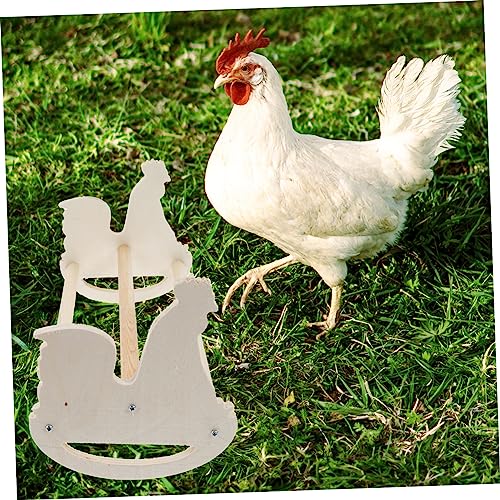 Happyyami Hen Standing Rack Wooden Chicken Perch Chicken Toys Coop Decor Treats Ladder Poultry Toy Roosting Bar Exercise
