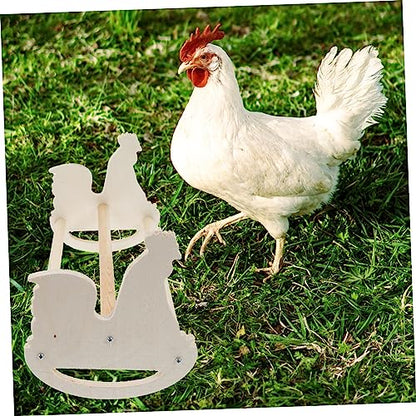 Happyyami Hen Standing Rack Wooden Chicken Perch Chicken Toys Coop Decor Treats Ladder Poultry Toy Roosting Bar Exercise
