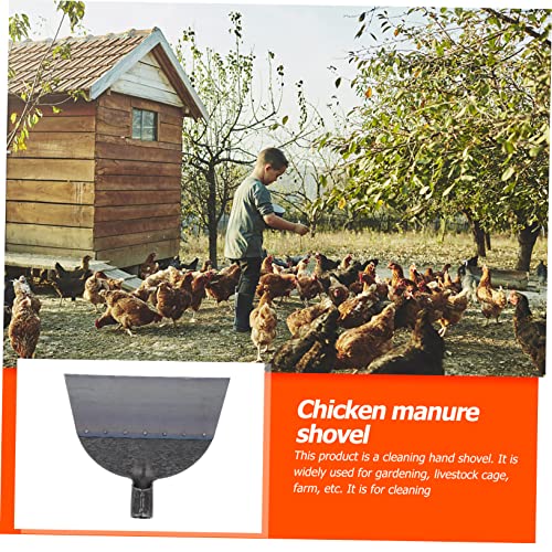 DECHOUS Pig Excrement Shovel for Farm Cleaning Sturdy Livestock Cage Tool Heavy-Duty Ground Cement Spade Long Handle Practical Manure Cleaning Supply - size: 25X27X3.5cm
