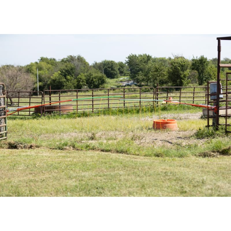 KOEHN Original Drive Thru Electric Gate – Adjustable 18ft to 24ft | Hands-Free Entry | Reliable Electric Barrier for Farms | Safe & Easy Livestock Control for Cattle, Horses, Sheep, Goats - size: 18ft to 24ft (Adjustable)