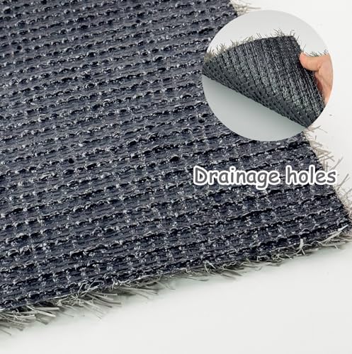 PINVNBY 6 Pcs Artificial Chicken Coop Nesting Pads,12"x12" Washable Chicken Nest Box Liners Hen Laying Mats Fake Grass Synthetic Turf Mat for Chicken Coop Pet Garden Lawn Indoor Outdoor(Gray) - size: 【Grey|6 PCS】