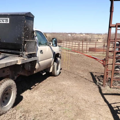 KOEHN Original Drive Thru Electric Gate – Adjustable (13ft to 19ft) | Hands-Free Entry | Reliable Electric Barrier for Farms | Safe & Easy Livestock Control for Cattle, Horses, Sheep, Goats - size: 13ft to 19ft