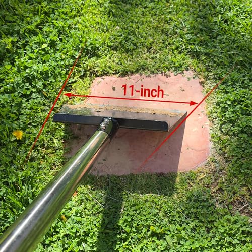Weed Scraper 65in Garden Flat Shovel Floor Scraper Long Handle Heavy Duty Multi Weeding Shovel with 11in Spring Steel Blade Floor Scraper for Ice, Snow, Weed, Dirty, Moss, Driveway, Lawn Edging