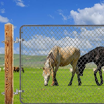 Insaga M16x 6'' J-Bolt Gate Hinge, 304 Stainless Steel J-Bolt Post Hinge for Farm Gate, 5/8" Male Pin J-Bolt Hinge for Chain Link Fence Gate, Gate Hinges for Metal Gates (2Pcs) - color: M16-6''-2PCS
