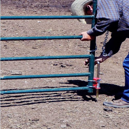 Farm Cattle Fence Gate Anchor Cane Bolt 17in Cane Bolt Drop Stop Rod Heavy Metal Lock Latch for Tube Gate
