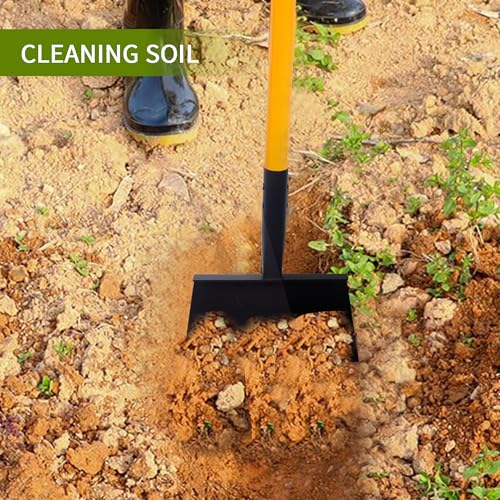 Multifunctional Cleaning Shovel, Heavy Duty Flat Snow Shovel Ice Breaker Tool for Removal Snow Weeding -51Inch