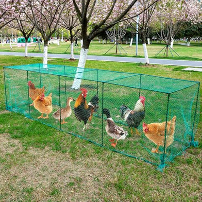 UNIFAMILY Large Chicken Tunnels,126 x 31IN Portable Chicken Coop Cube Run, DIY Chicken Tunnel for Outside Yard, Chickens Runs for Yard Easy Installation Poultry Coop Suitable for Duck, Rabbit