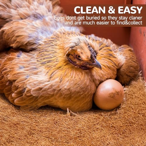 6Pcs Nest Box Liners for Hen Laying Eggs Fits Most Nesting Boxes Poultry Supplies Breathable Multifunctional Nest Box Pads Chicken Coop Bed Nesting Pads Set, 20x20cm