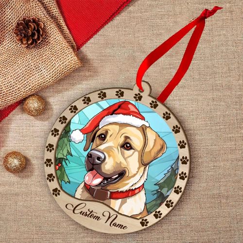 Personalized Anatolian Shepherd Ornament, Anatolian Shepherd Christmas Ornament, Custom Name Anatolian Shepherd Dog Suncatcher for Christmas Tree - color: Anatolian Shepherd