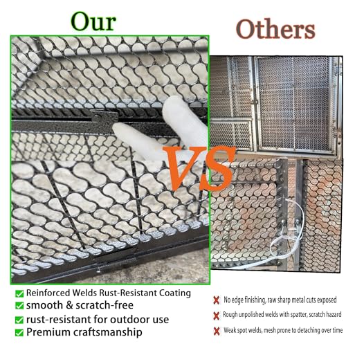 83" Metal Chicken Coop with Run Portable Chicken Tunnel Run and Coop Extension Heavy Duty Outdoor Poultry Cage for 15-20 Chickens Easy-Assembly Movable Chicken Duck Pen Black and Silver