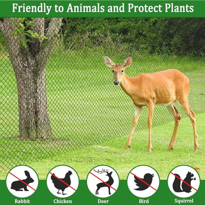 Bird Netting for Garden,8 X 65 Ft Reusable Protective Garden Netting Cover for Plants Fruit Trees Vegetables, 5/8in Mesh Heavy Duty Poultry Fence Animal Barrier with Ties and Staples - size: 8 X 65 Ft