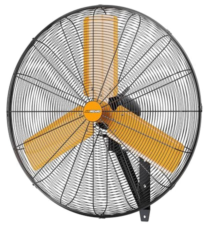 30 inch Oscillating High Velocity Wall Mount Fan, 8550 CFM Industrial Heavy Duty Metal Wall Fans, 3 Speeds, Adjustable Height and Tilt, Commercial Shop Fan for Garage, Workshop - size: 30 Inch - Indoor