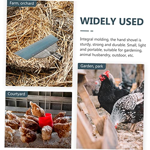 1pc Sturdy Metal Forged Garden Shovel Chicken Manure Wall Cement Scraper Household Outdoor Cleaning Tool