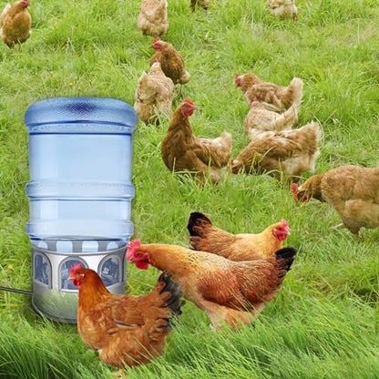 Chicken Water Heater,Heated Chicken Waterer 5 Gallon,Chicken Coop Accessories in Winter for 5 Gallon Buckets,Heated Water Bowl for Chickens, Ducks, Pigeons, (Does not Contain Buckets).