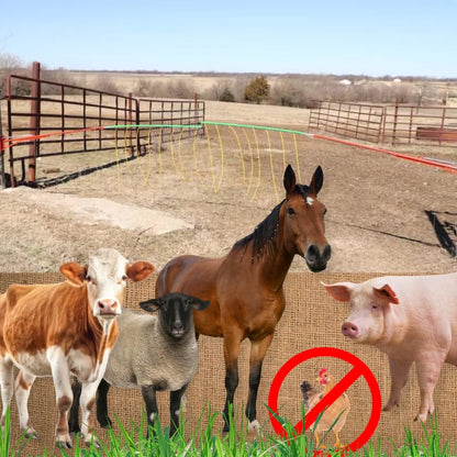 KOEHN Original Drive Thru Electric Gate – Adjustable 18ft to 24ft | Hands-Free Entry | Reliable Electric Barrier for Farms | Safe & Easy Livestock Control for Cattle, Horses, Sheep, Goats - size: 18ft to 24ft (Adjustable)