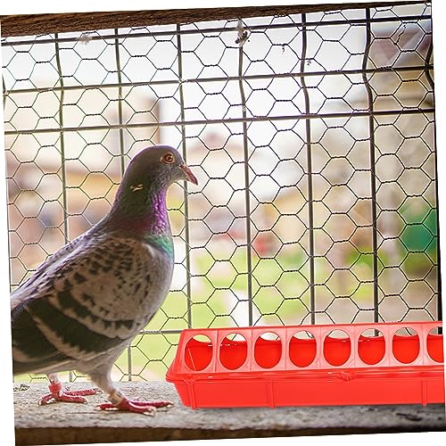 Toyvian 2pcs Chicken Food Trough Feeder Galvanized Poultry Supplies Food Bowl DIY Feeder Poultry Feeding Trough
