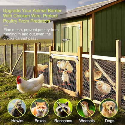 Chicken Wire Fencing, 24 Rifny 16.5 Inch x 40 Feet Chicken Wire Mesh Roll for Garden Plants, 1 Inch Mesh Hexagonal Galvanized Metal Poultry Wire Netting for Chicken Coop Rabbit Dogs Barrier - size: 16.5 x 480 Inches-1 Inch Mesh