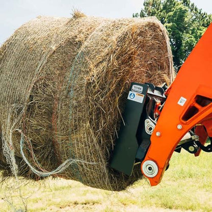 Titan Attachments HD Skid Steer Hay Frame Attachment, Three 43" Hay Spears, Rated 4,000 LB, Quick Tach Mounting, Hay Handing Equipment for Bobcat Tractors