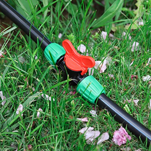 5 Pcs 1/2 Inch Drip Irrigation Switch Valve 1/2" Drip Irrigation Shut Off Valve Drip Irrigation Fittings Irrigation Valve for Drip System for Garden Water Flow Control - size: 1/2 inch Switch Valve