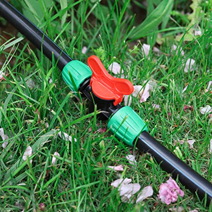 5 Pcs 1/2 Inch Drip Irrigation Switch Valve 1/2" Drip Irrigation Shut Off Valve Drip Irrigation Fittings Irrigation Valve for Drip System for Garden Water Flow Control - size: 1/2 inch Switch Valve