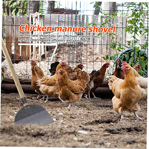 Totority Pig Manure Chicken Manure Shovel Long Handle Scoop Shovel Replacement Head for Home Use
