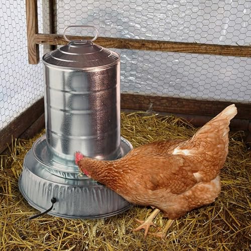 Farm Innovators Heated Base for Double Wall Metal Founts Poultry Waterer, 125W Outdoor Water Bowl Heater for Chickens, Turkeys, Ducks, and Geese